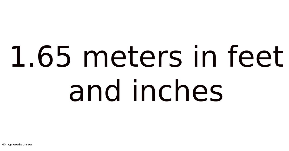 1.65 Meters In Feet And Inches