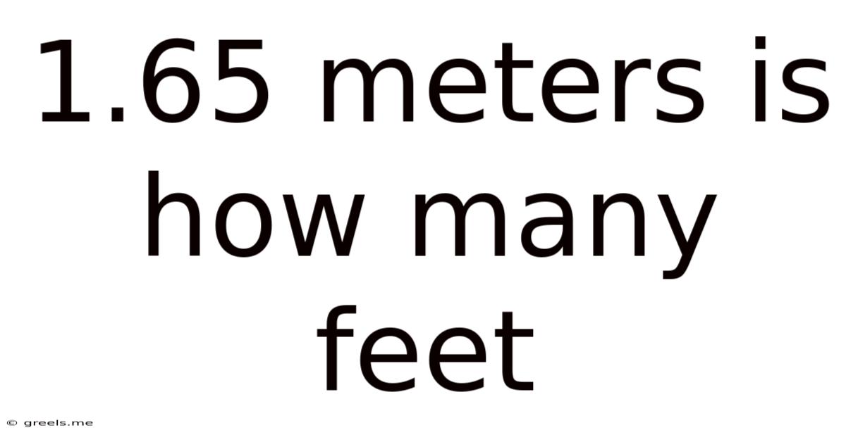 1.65 Meters Is How Many Feet