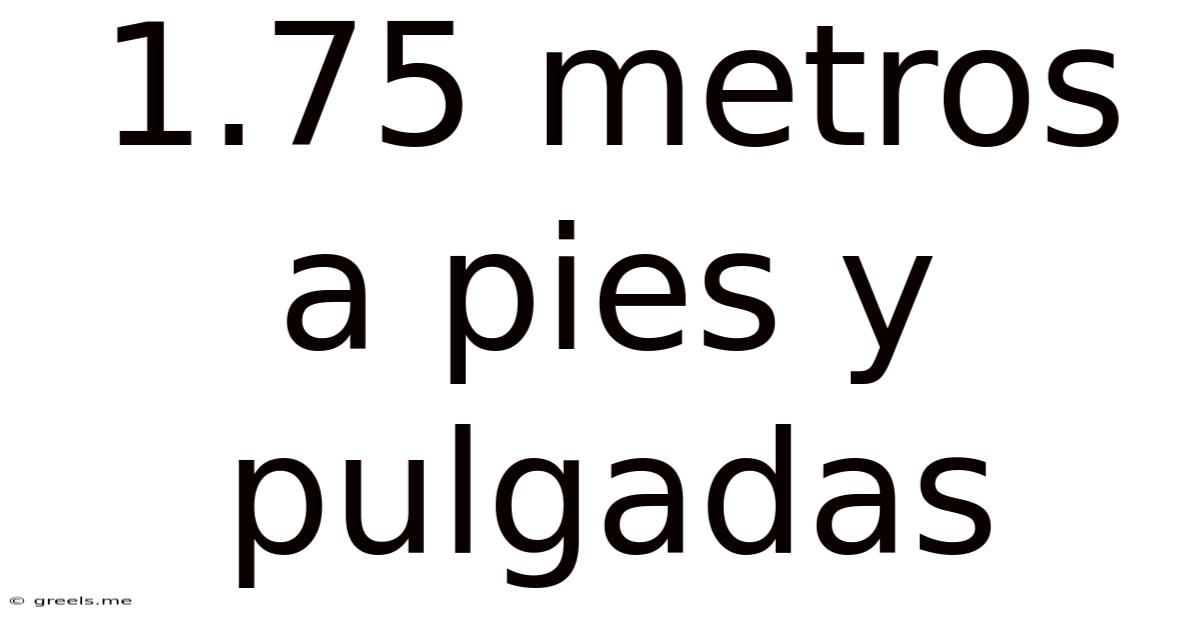 1.75 Metros A Pies Y Pulgadas