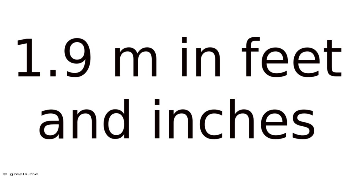 1.9 M In Feet And Inches