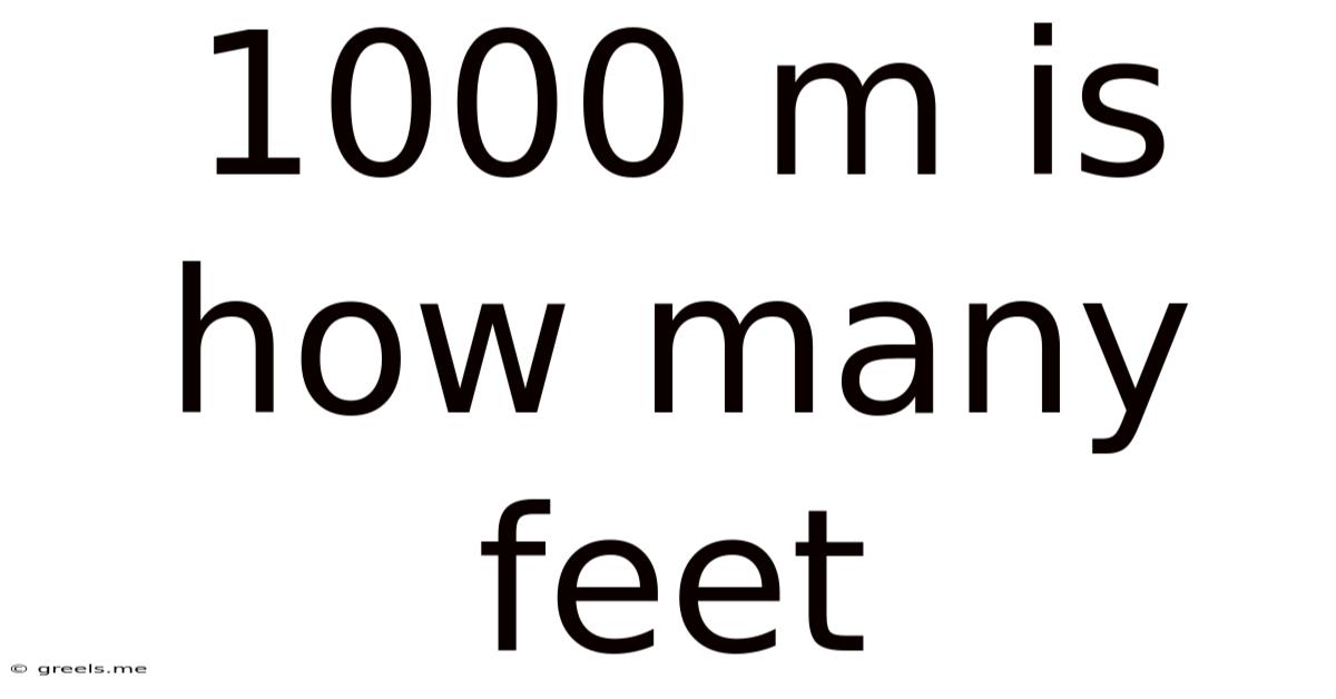 1000 M Is How Many Feet