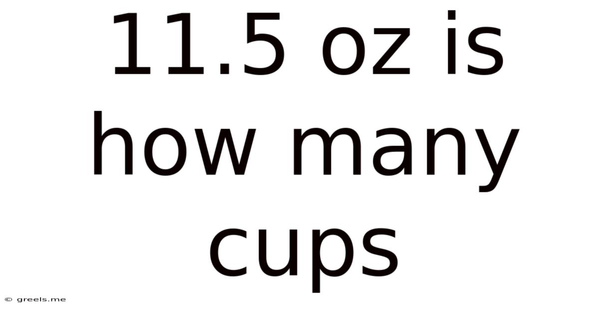 11.5 Oz Is How Many Cups