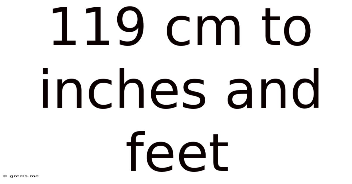 119 Cm To Inches And Feet