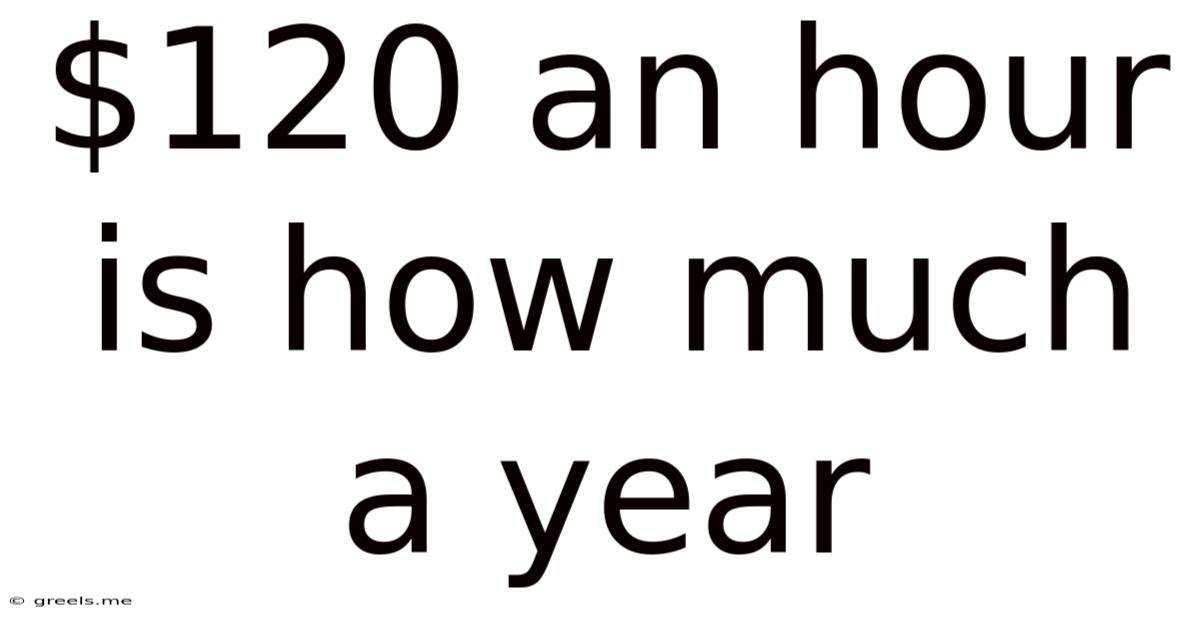 $120 An Hour Is How Much A Year
