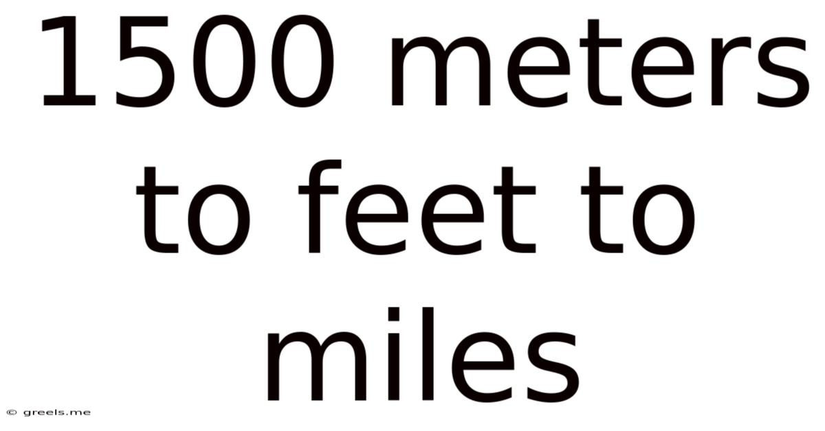 1500 Meters To Feet To Miles