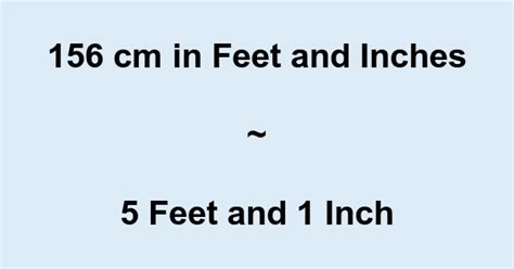 156 Cm In Feet And Inches