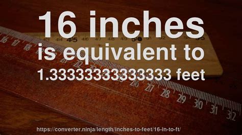 16 Feet Is How Many Inches