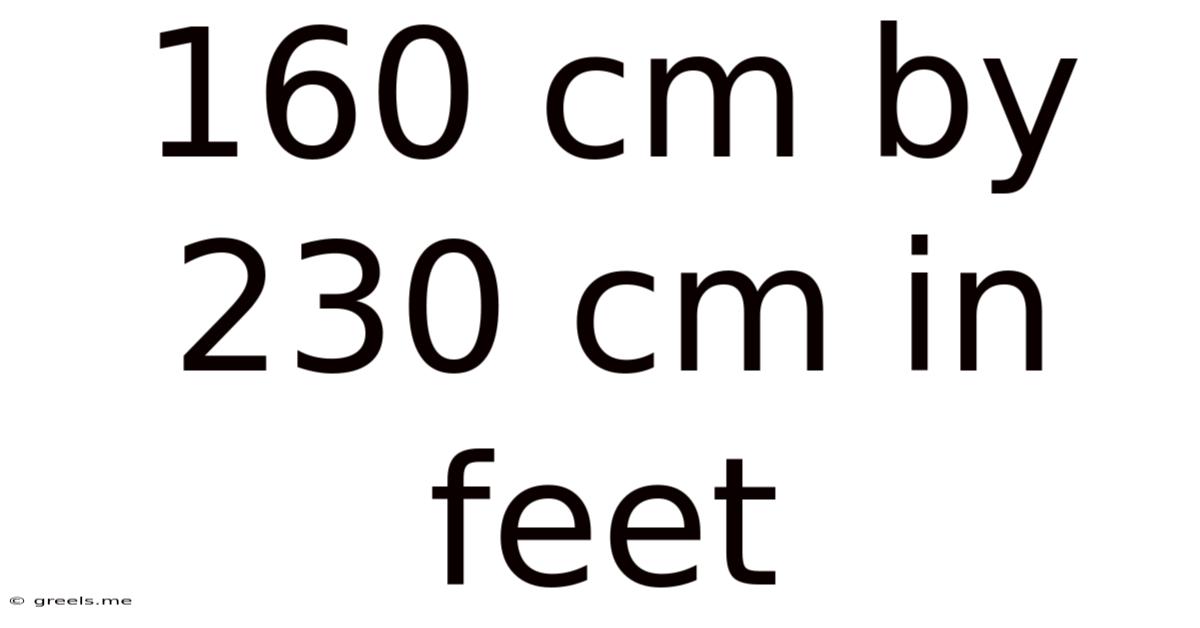 160 Cm By 230 Cm In Feet