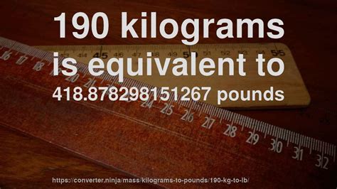 190 Pounds Is How Many Kilograms