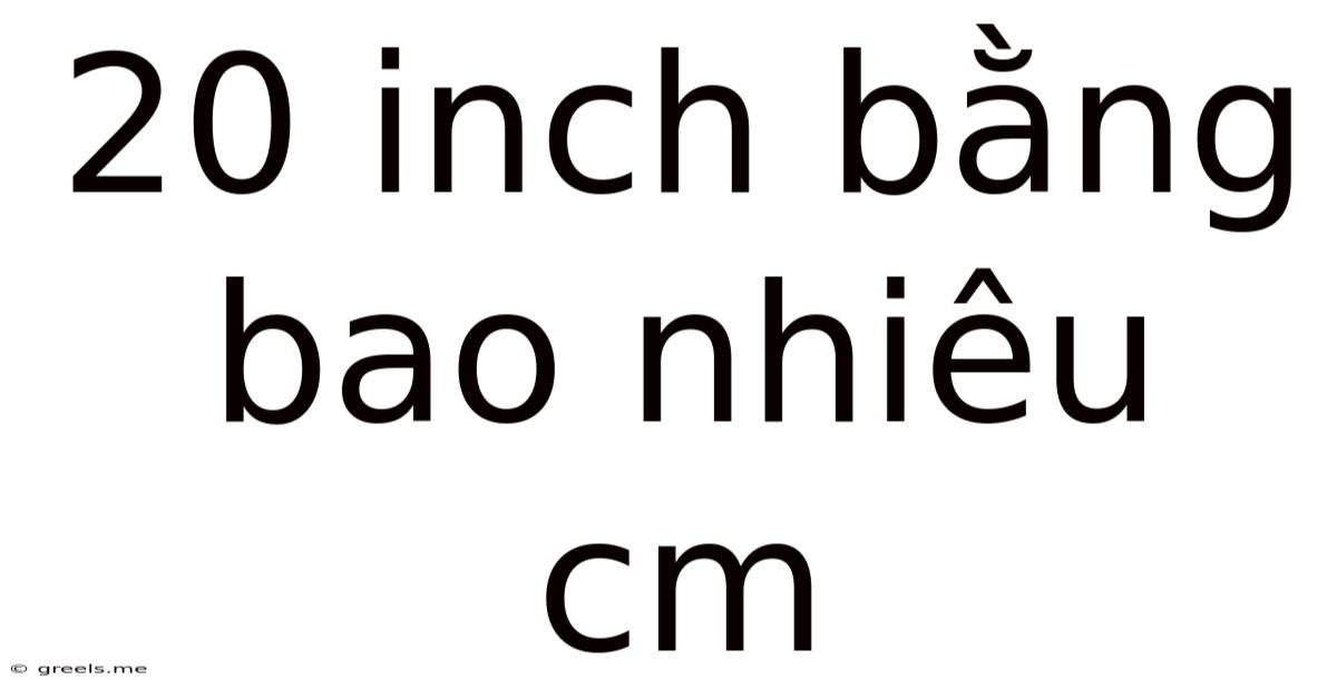 20 Inch Bằng Bao Nhiêu Cm