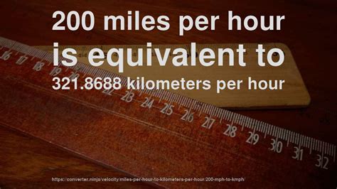 200 Miles An Hour In Kilometers