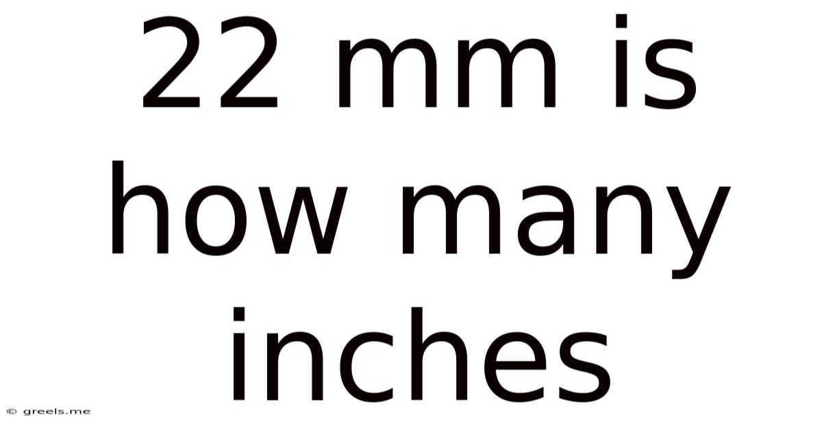22 Mm Is How Many Inches