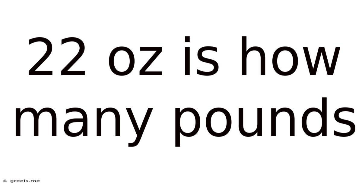 22 Oz Is How Many Pounds