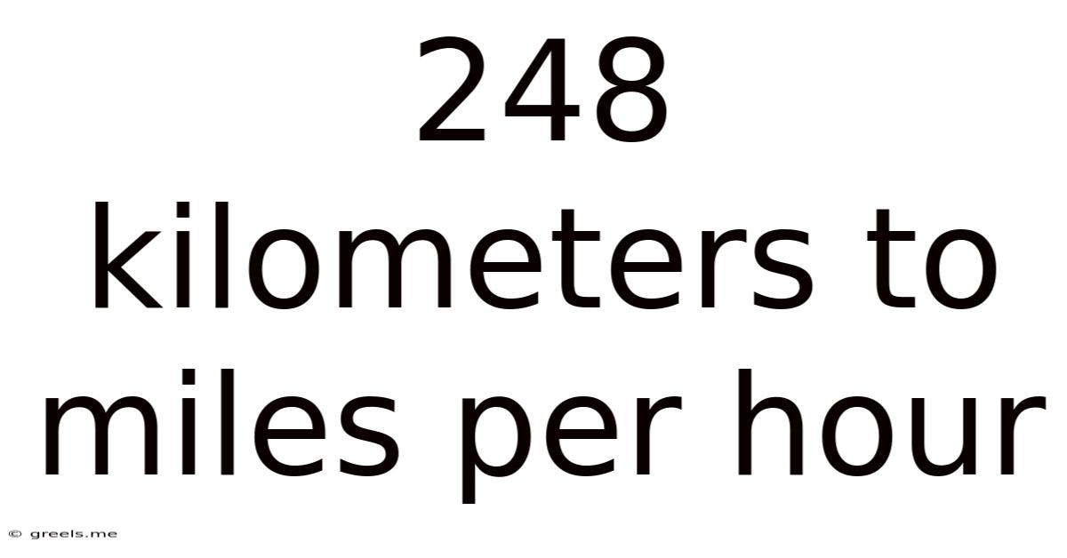 248 Kilometers To Miles Per Hour