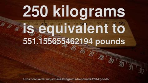 250 Kg Is How Many Pounds