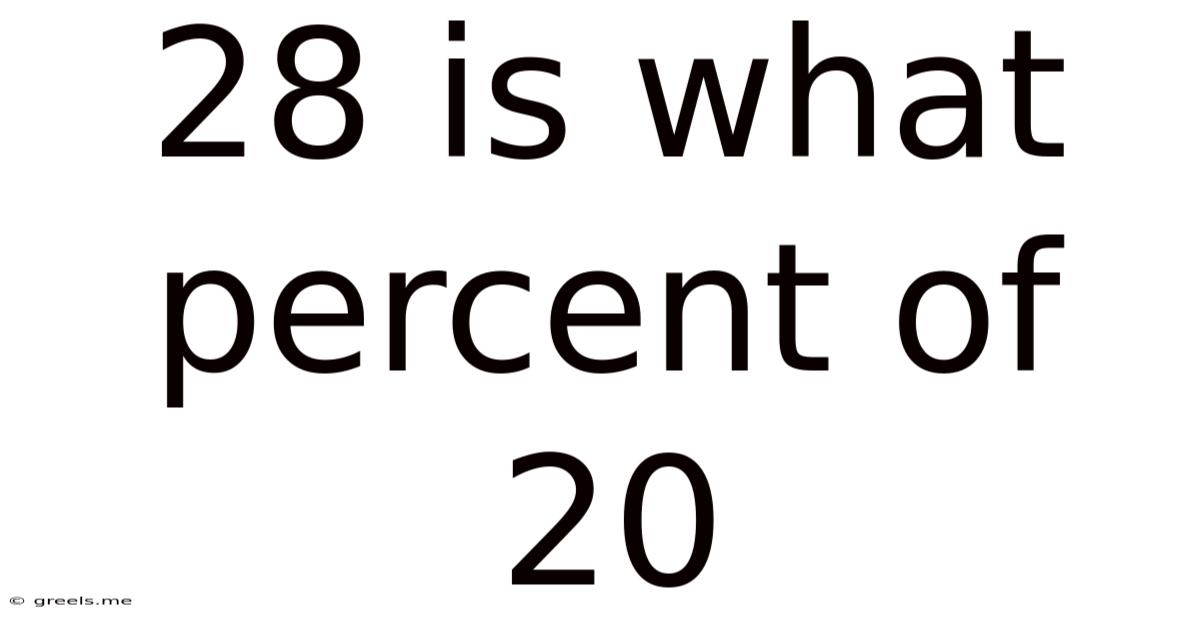 28 Is What Percent Of 20