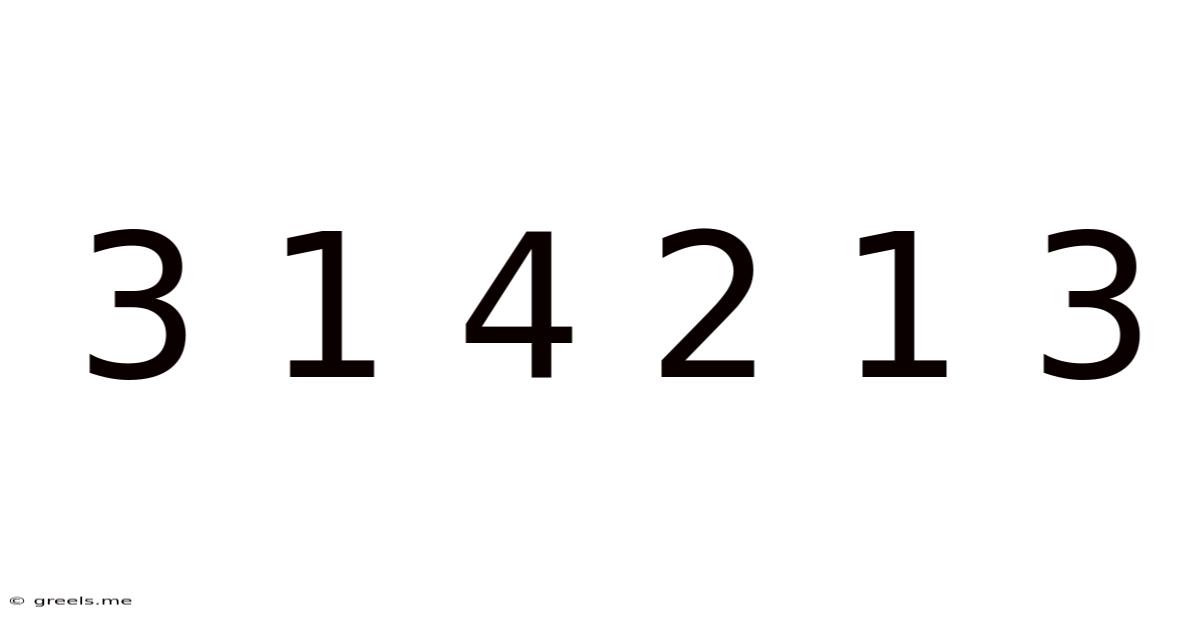 3 1 4 2 1 3