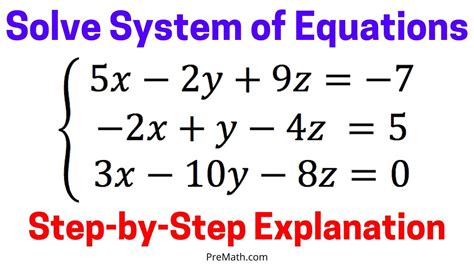 3 By 3 System Of Equations Solver