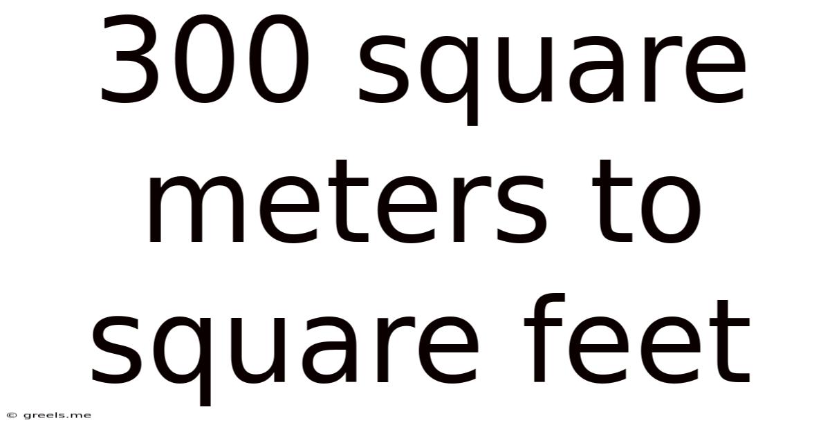 300 Square Meters To Square Feet