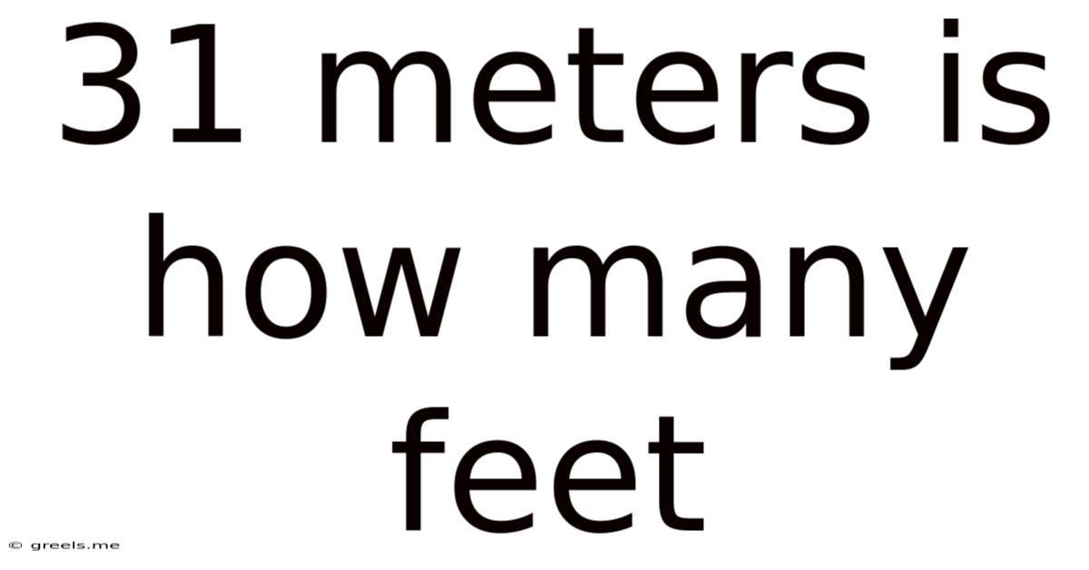 31 Meters Is How Many Feet
