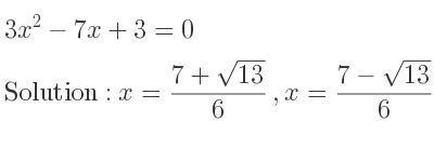 3x 2 - 7x - 3