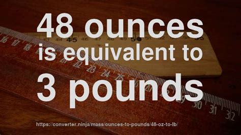 48 Oz Is How Many Pounds