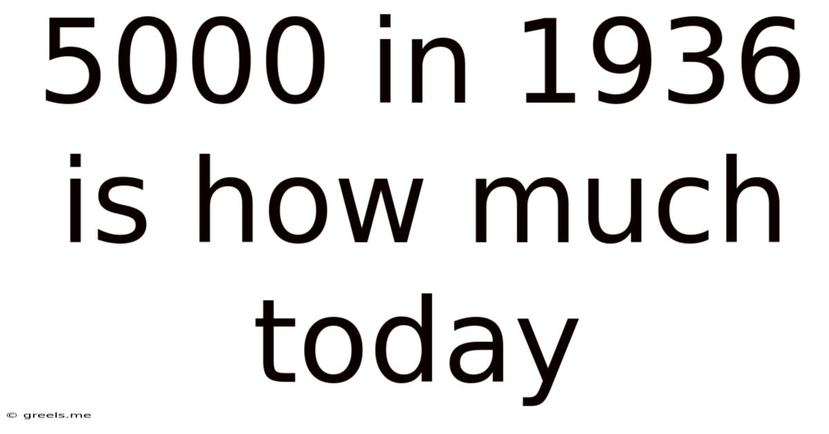 5000 In 1936 Is How Much Today