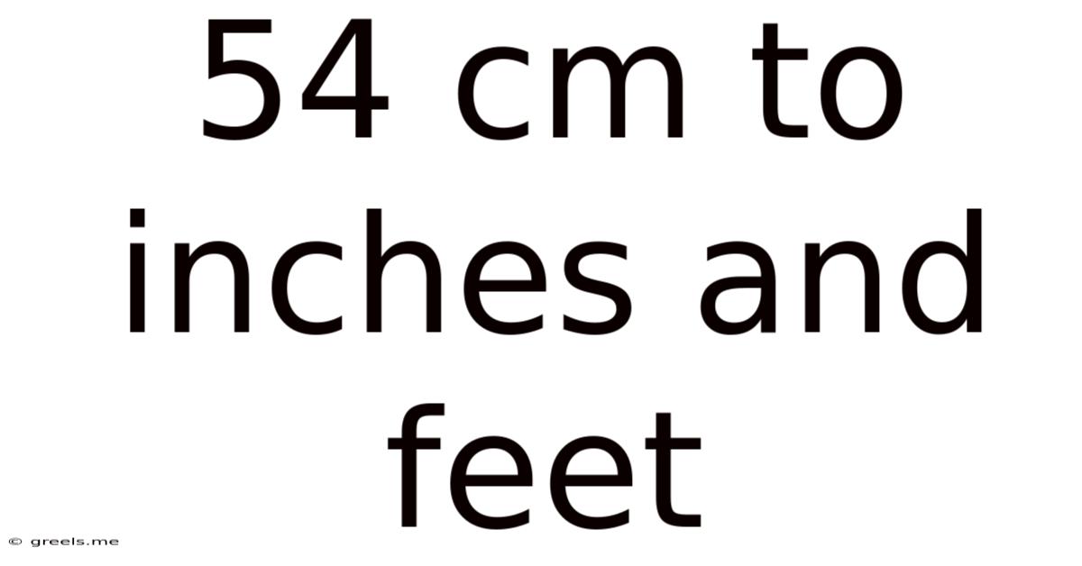 54 Cm To Inches And Feet