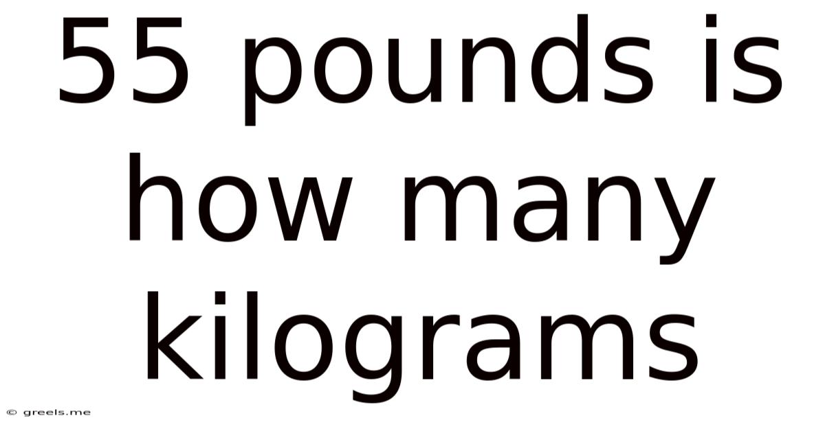 55 Pounds Is How Many Kilograms