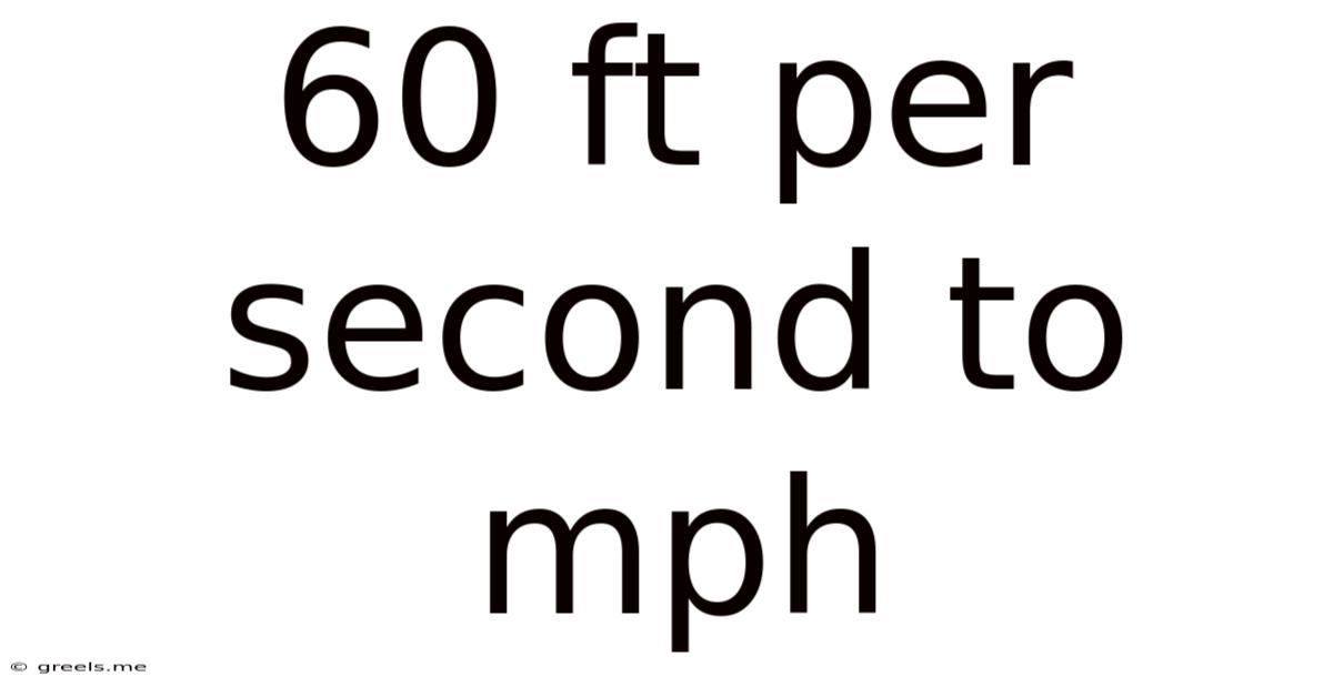 60 Ft Per Second To Mph