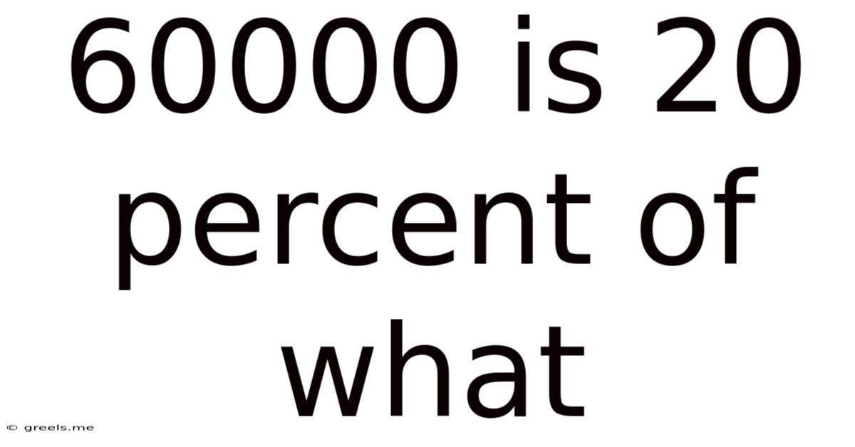 60000 Is 20 Percent Of What
