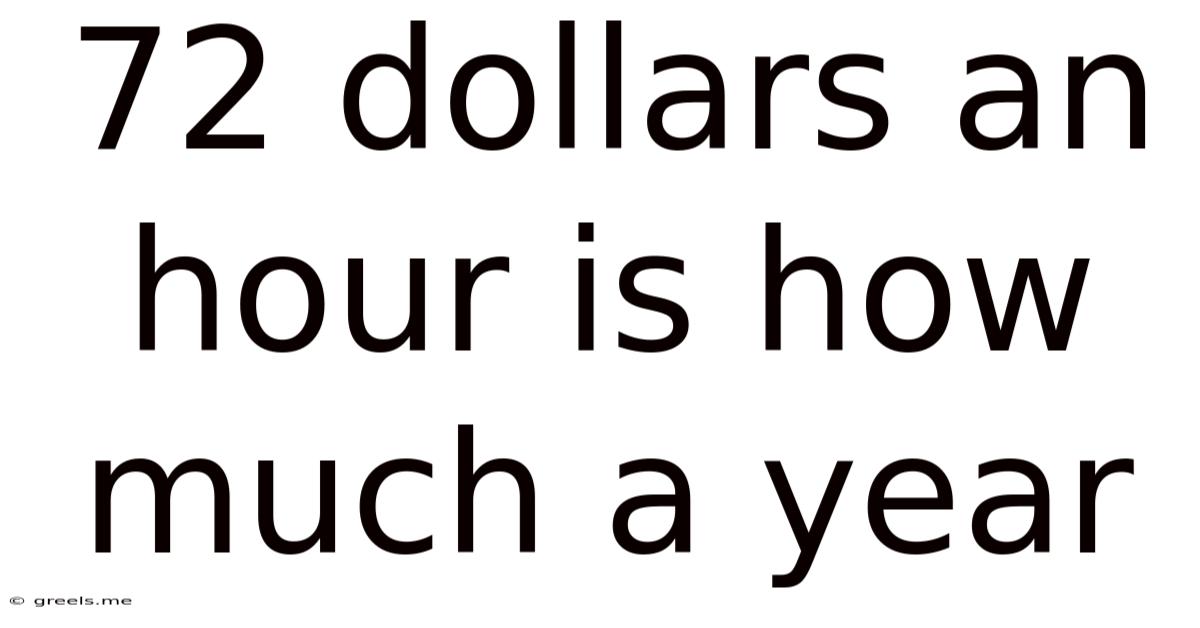 72 Dollars An Hour Is How Much A Year