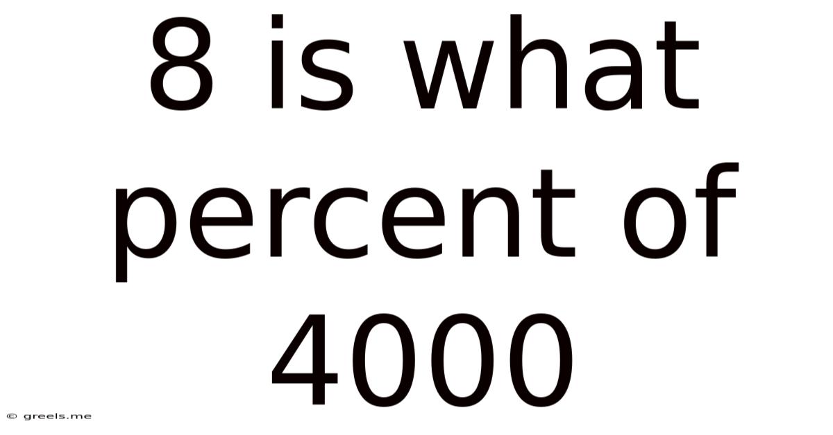 8 Is What Percent Of 4000