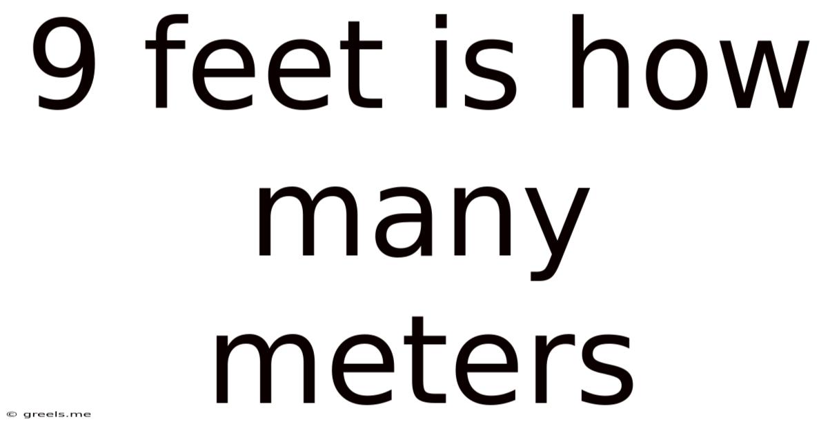9 Feet Is How Many Meters