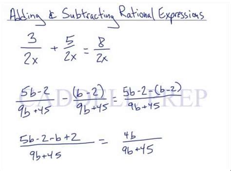 Adding And Subtracting Rational Expressions Calculator With Steps