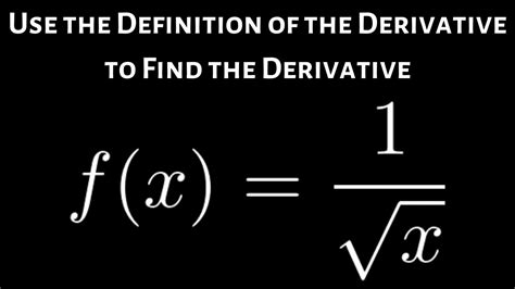 Derivative Of 1 Square Root X