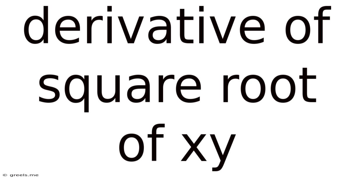 Derivative Of Square Root Of Xy