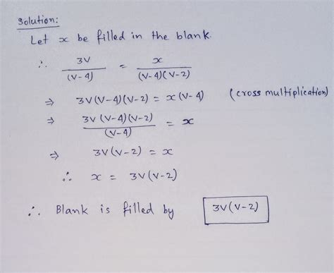 Fill In The Blank To Make Equivalent Rational Expressions