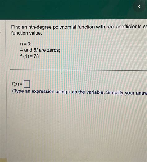 Find An Nth Degree Polynomial Function Calculator