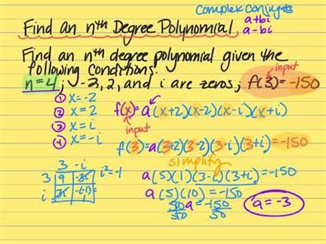 Find The Nth Degree Polynomial Function Calculator