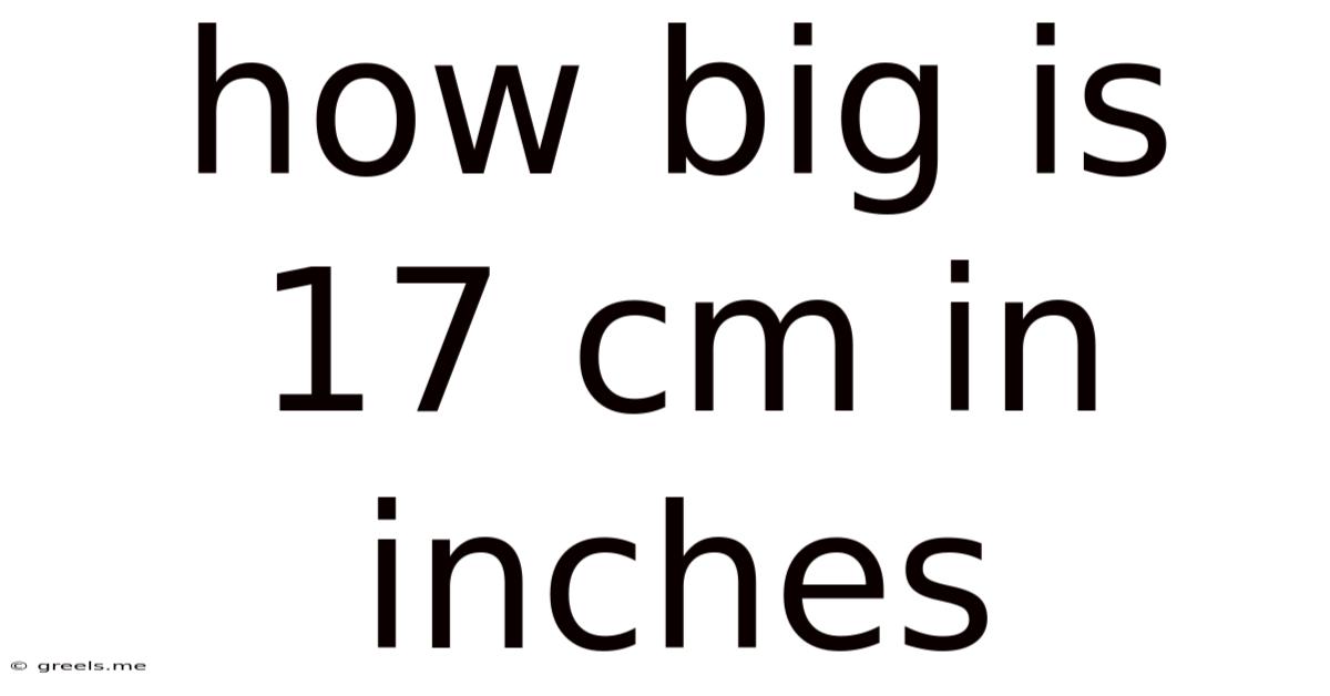 How Big Is 17 Cm In Inches