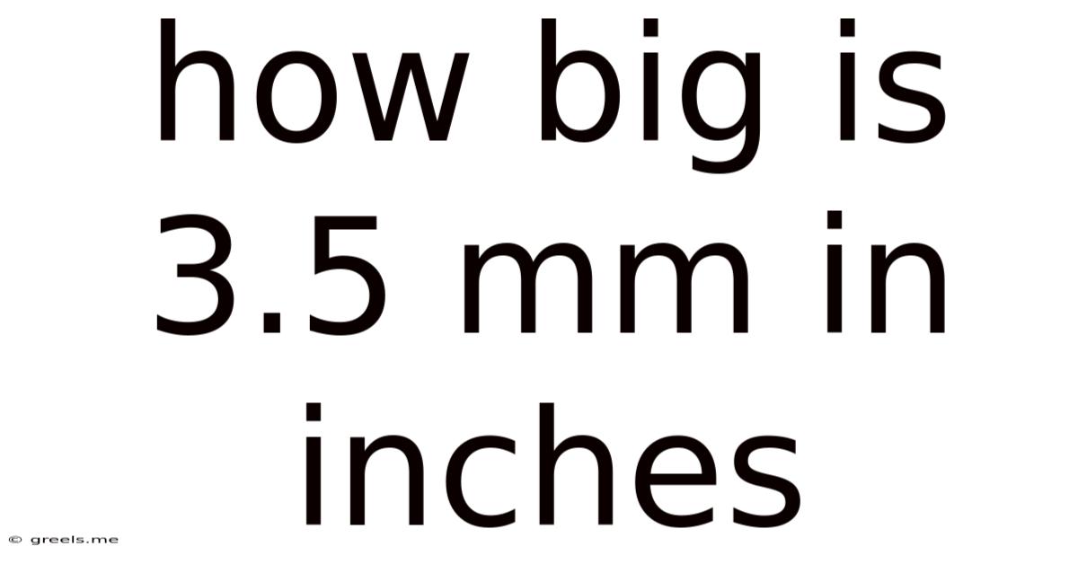 How Big Is 3.5 Mm In Inches