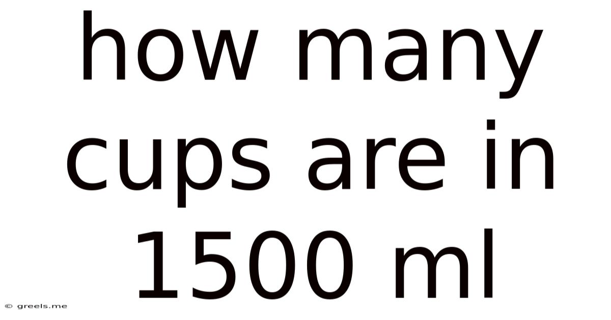 How Many Cups Are In 1500 Ml