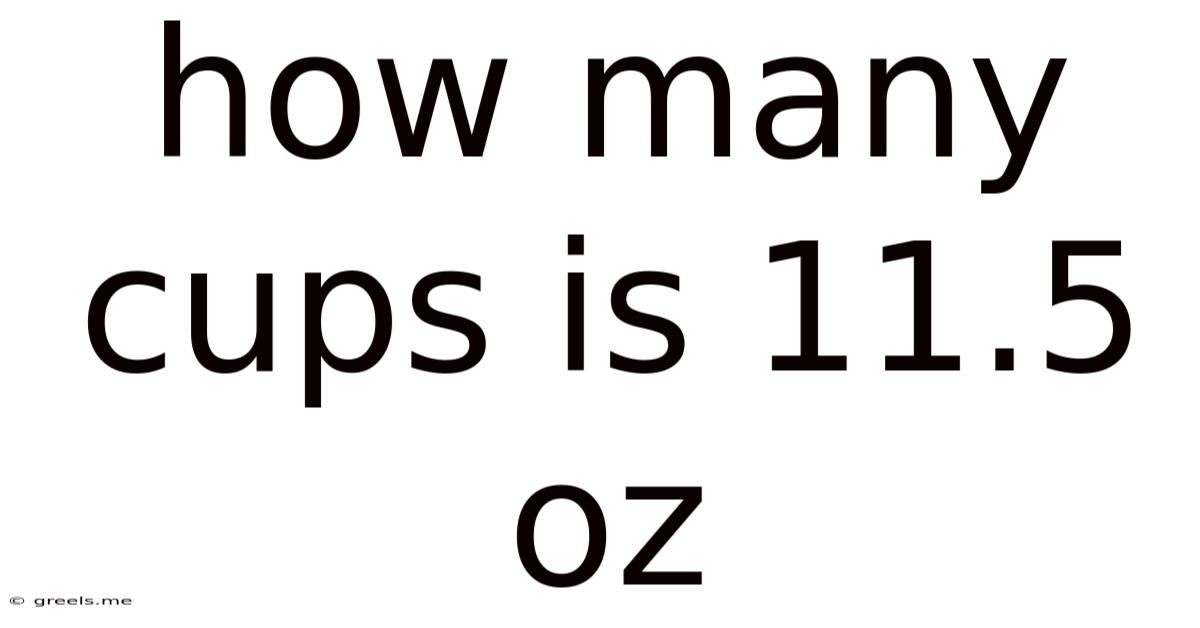 How Many Cups Is 11.5 Oz