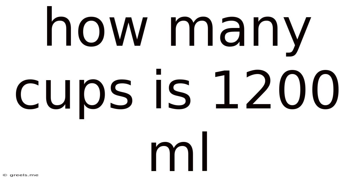 How Many Cups Is 1200 Ml