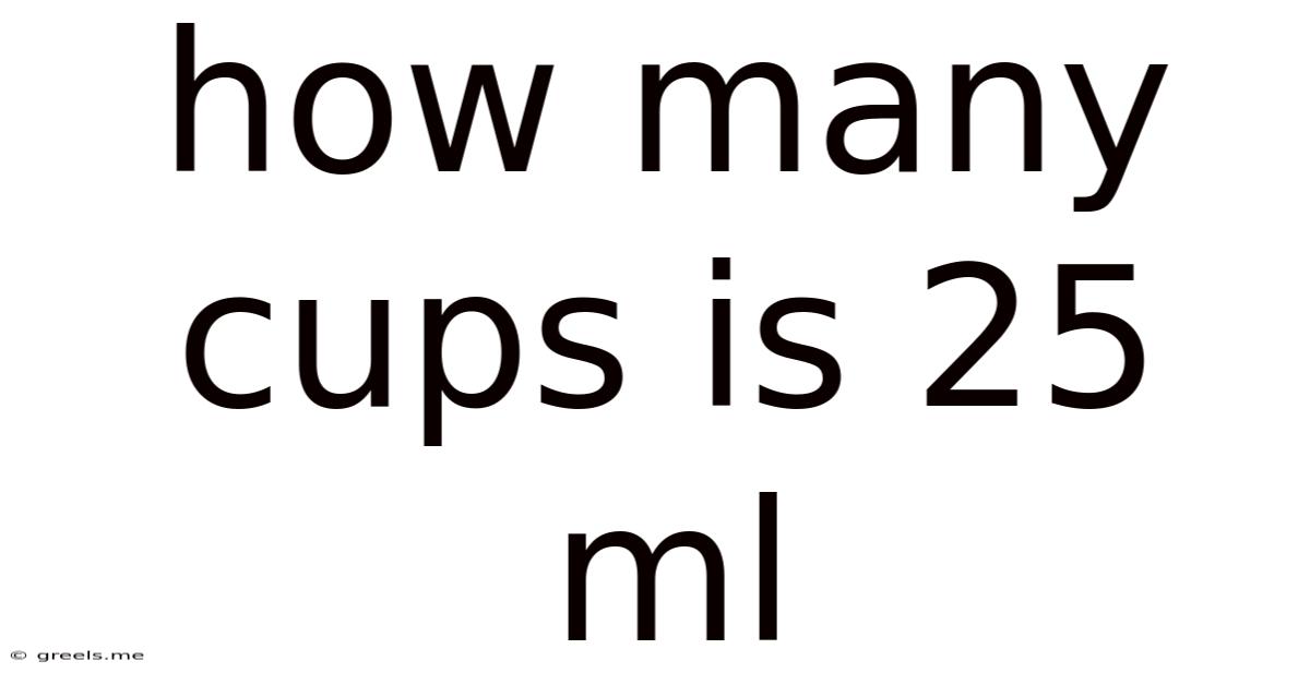 How Many Cups Is 25 Ml