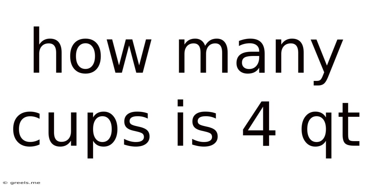 How Many Cups Is 4 Qt