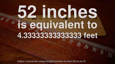 How Many Feet Are In 52 Inches