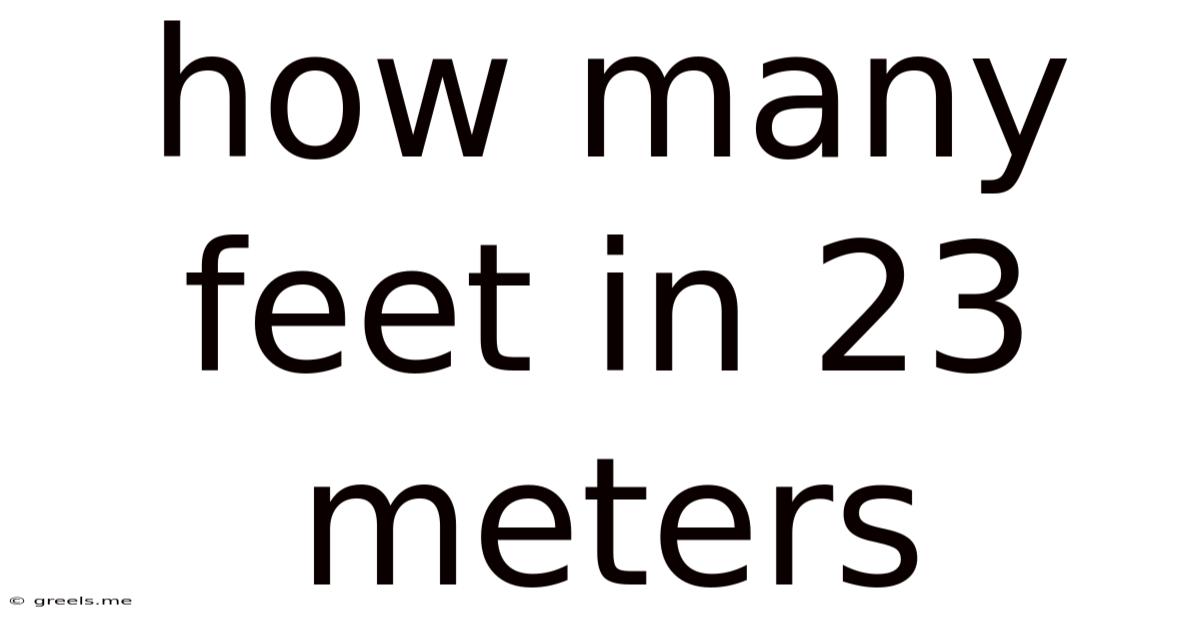 How Many Feet In 23 Meters