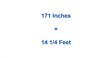 How Many Feet Is 171 Inches